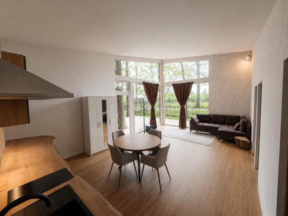 Kitchen or kitchenette, Living room, Dining area