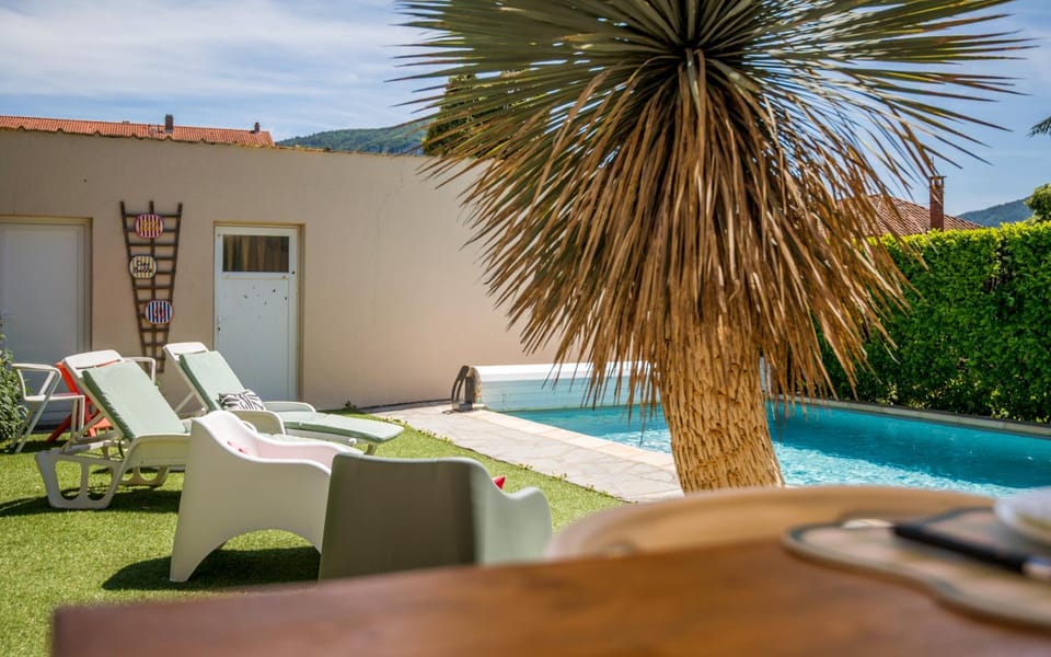 Pool view, sunbed
