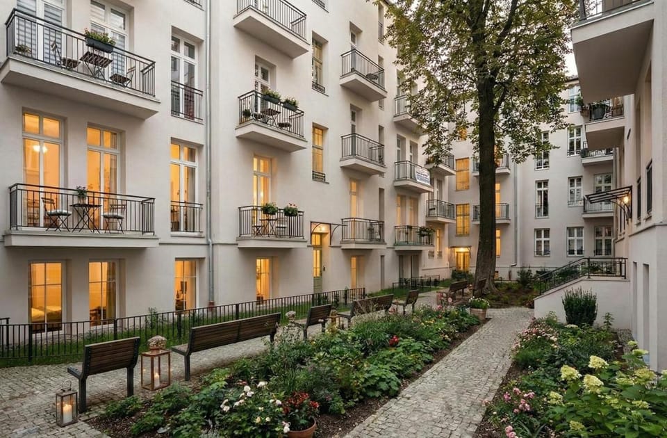 Property building, Garden, Garden view