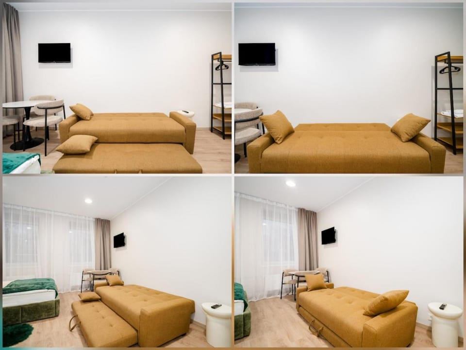 Bed, TV and multimedia, Living room, Seating area, Bedroom