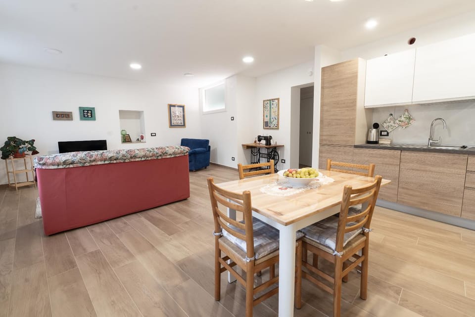 Living room, kitchen