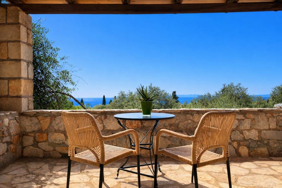 View (from property/room), Balcony/Terrace, Garden view, Sea view