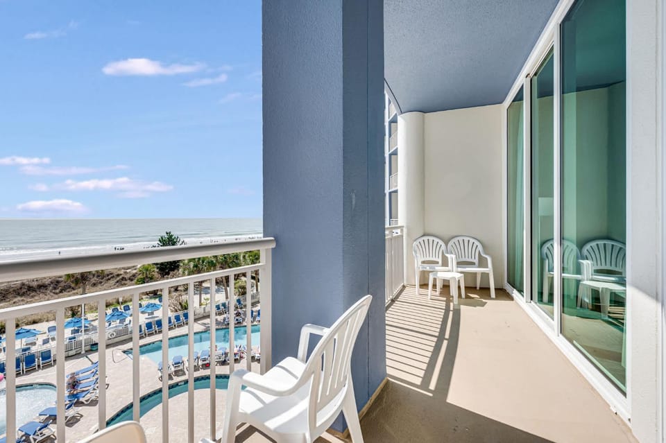 New 3BR Private Balcony 3rd Floor Oceanfront Pools House in North Myrtle Beach