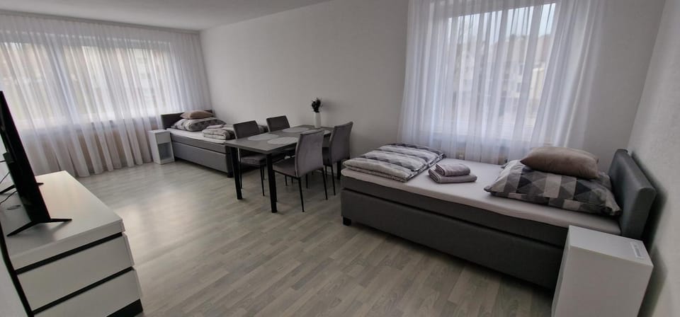 Bed, Living room, Photo of the whole room, Dining area