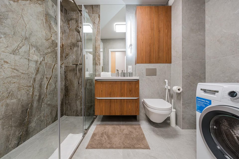 Shower, Bathroom, washing machine