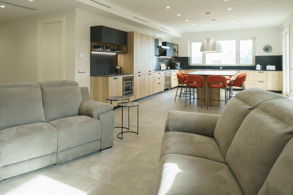 Living room, kitchen