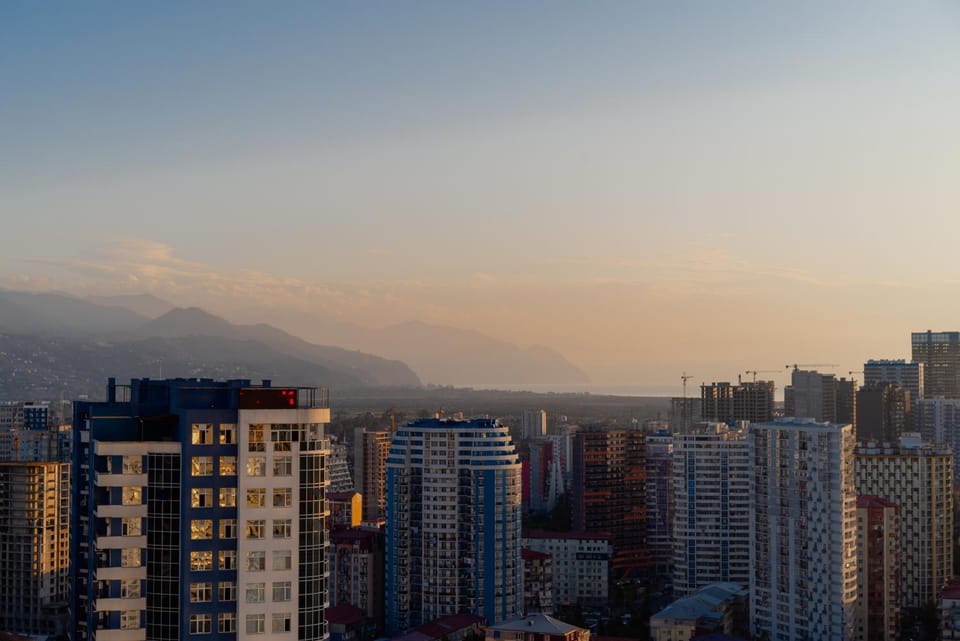 Day, City view, Mountain view