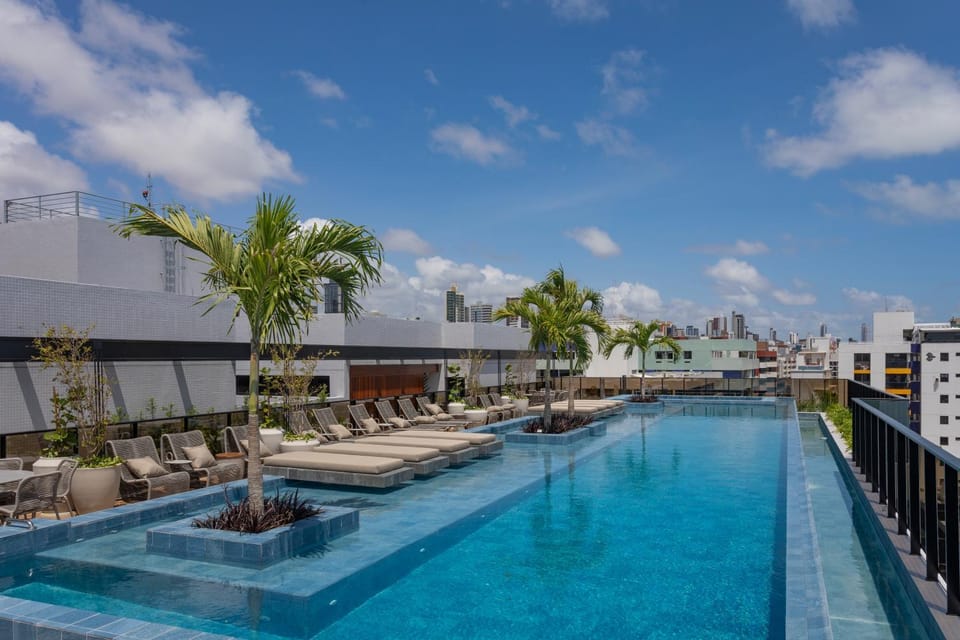 Pool view, sunbed