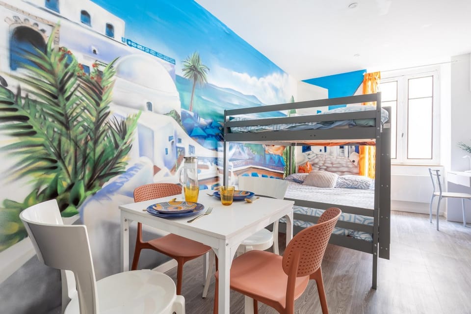 Studio bleu Sidi Bou Said à Clermont ferrand Apartment in Clermont-Ferrand