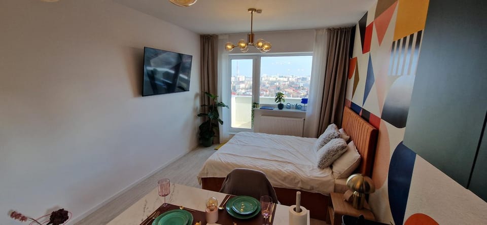 New26 Top View STS Tower SelfCheck-IN Free Parking Apartment in Bucharest