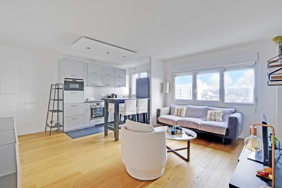Kitchen or kitchenette, Living room, Dining area