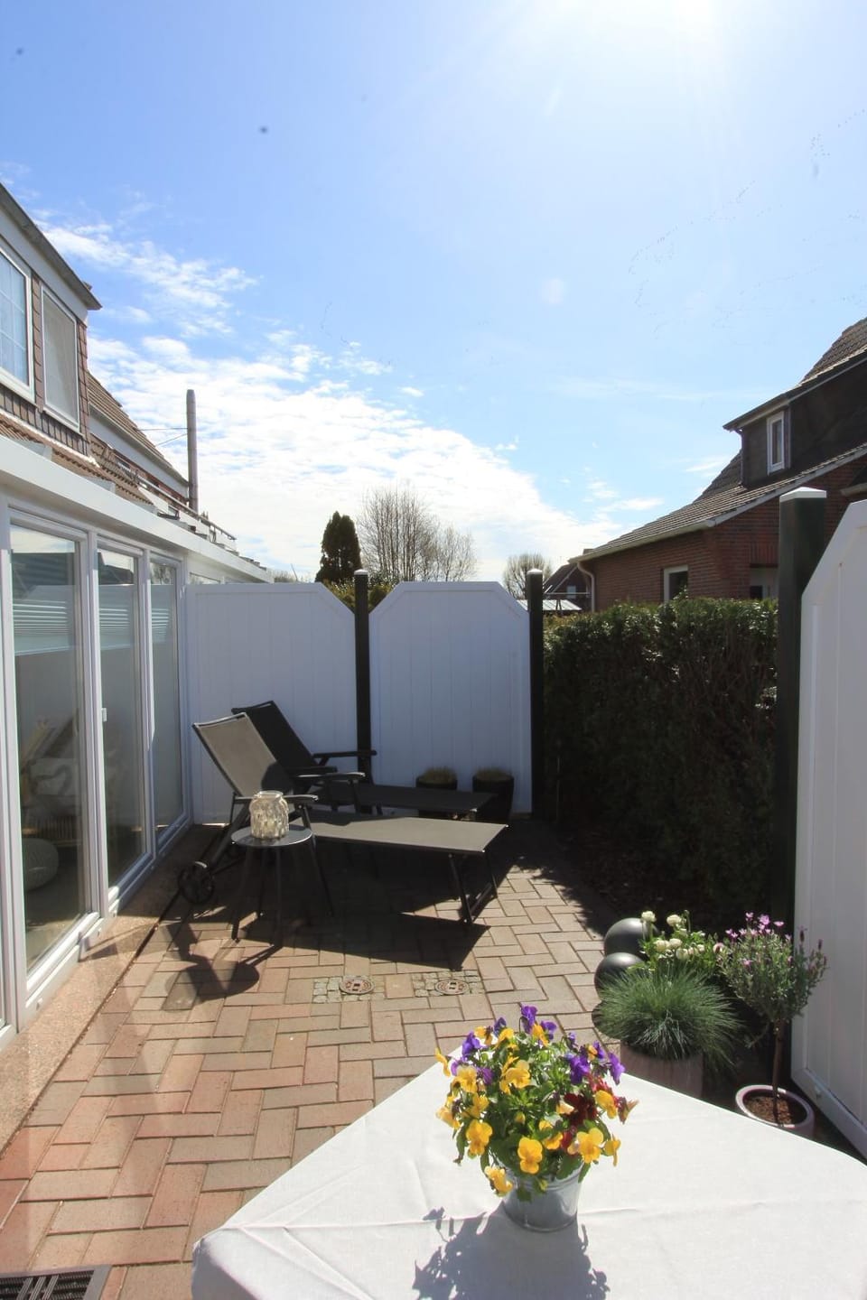 Patio, Balcony/Terrace, Seating area, sunbed