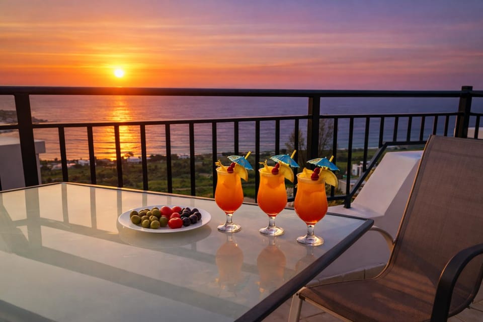Balcony/Terrace, Sea view, Sunset