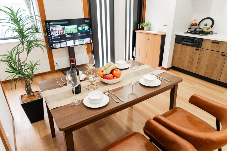 Living room, Photo of the whole room, furniture, stove