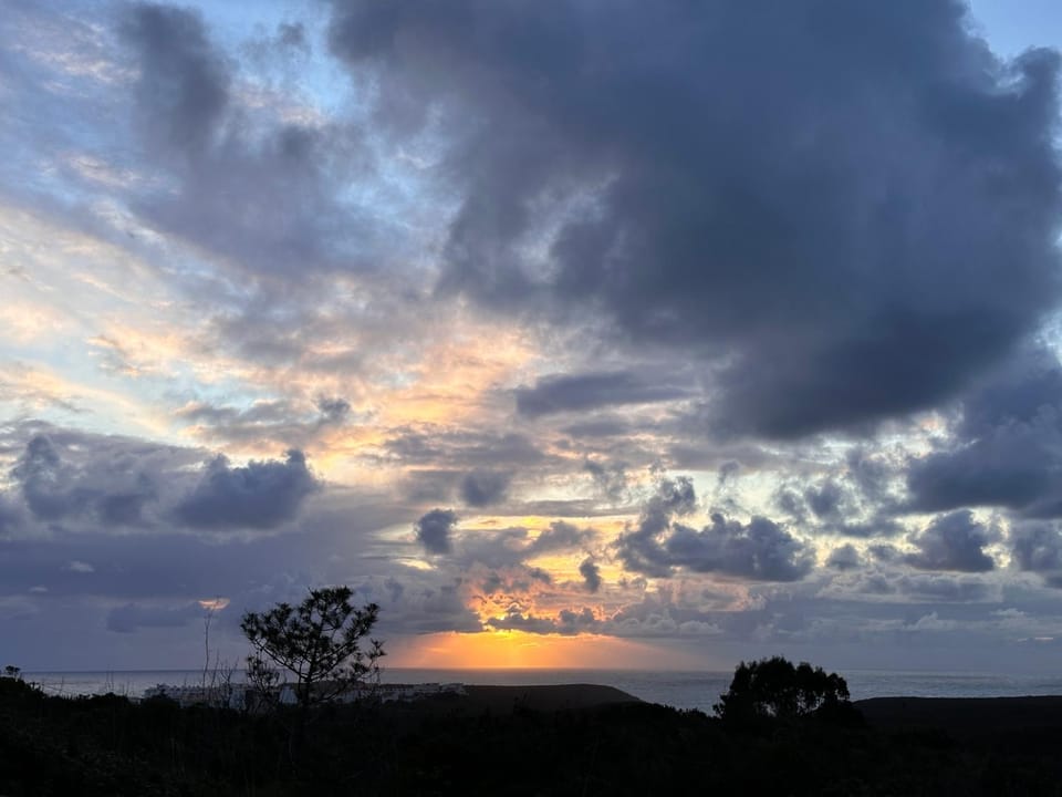 Natural landscape, Sea view, Sunset