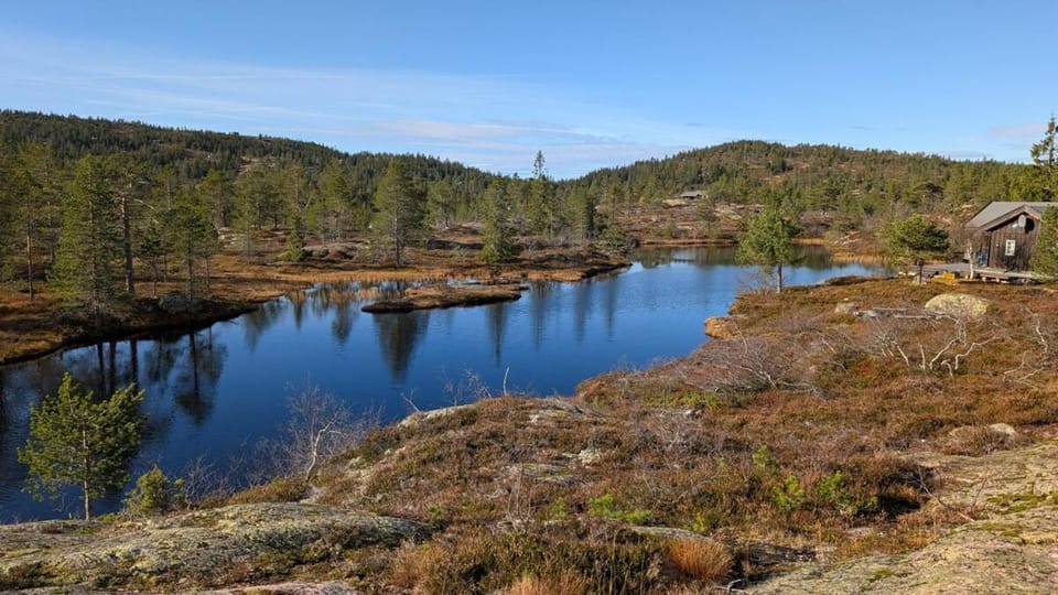 Fjellhytte med boblebad og utsikt på Blefjell House in Viken, Norway