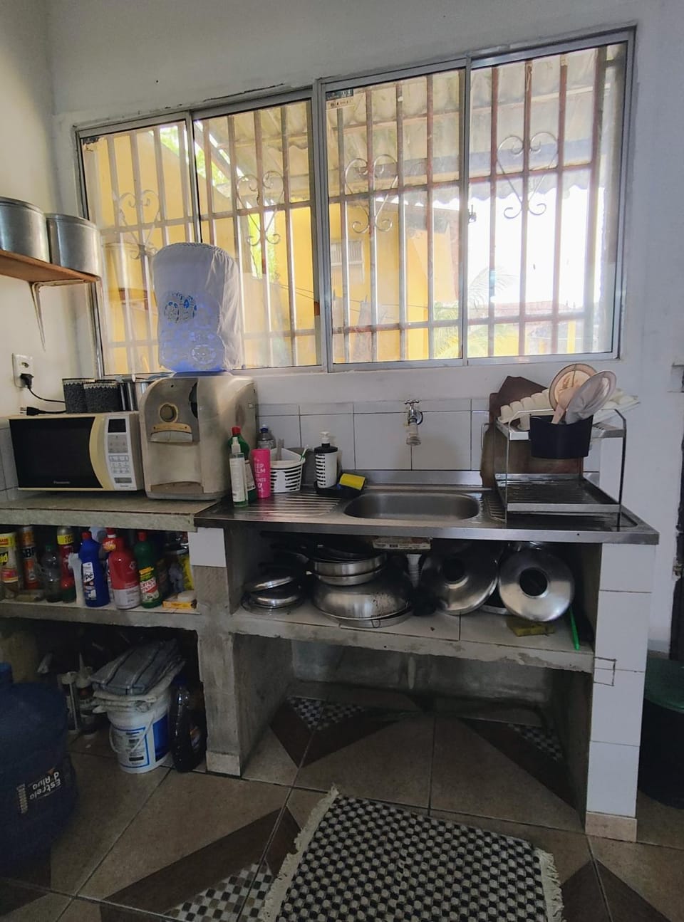 Kitchen or kitchenette, stove, toaster