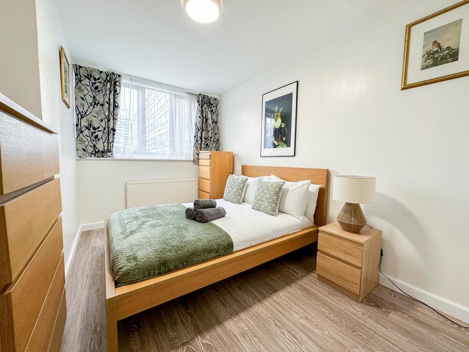 Bed, Decorative detail, Bedroom, flat iron, hair dryier, heating, storage, towels, wardrobe
