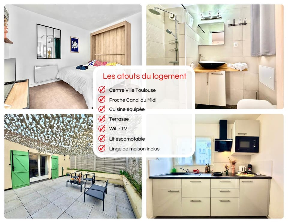Patio, Bathroom, Kitchen or kitchenette, Bedroom