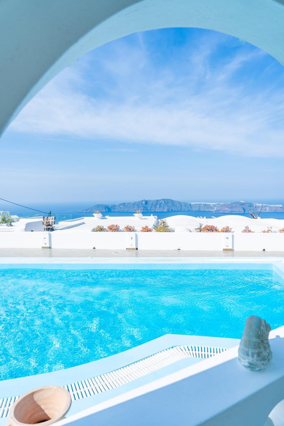Pool view, Sea view, Swimming pool, Sunset