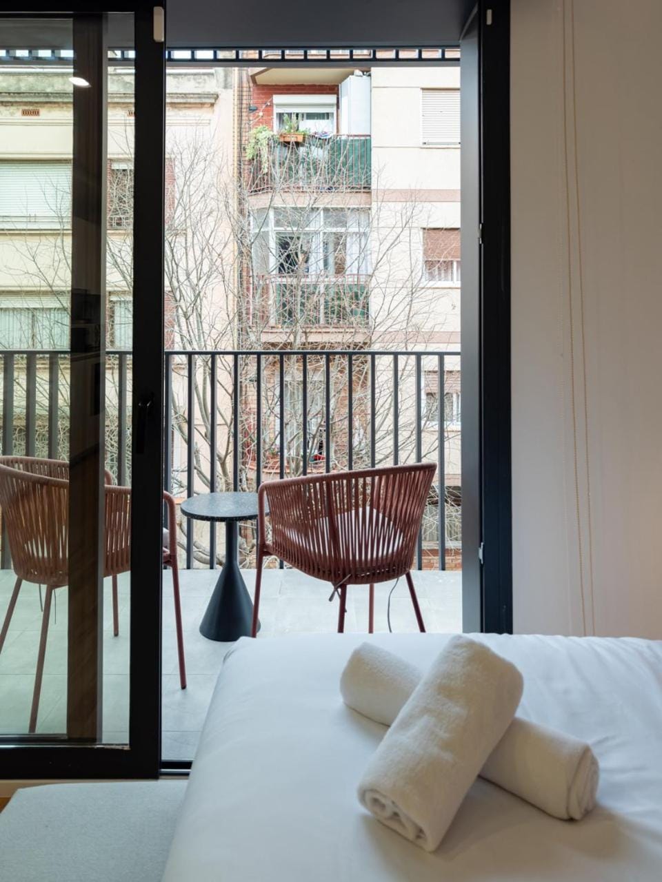 Bed, View (from property/room), Balcony/Terrace, Photo of the whole room, Bedroom, towels