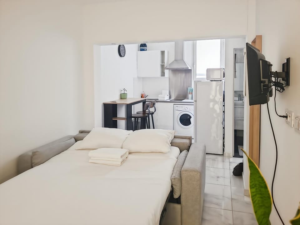 Living room, furniture, washing machine