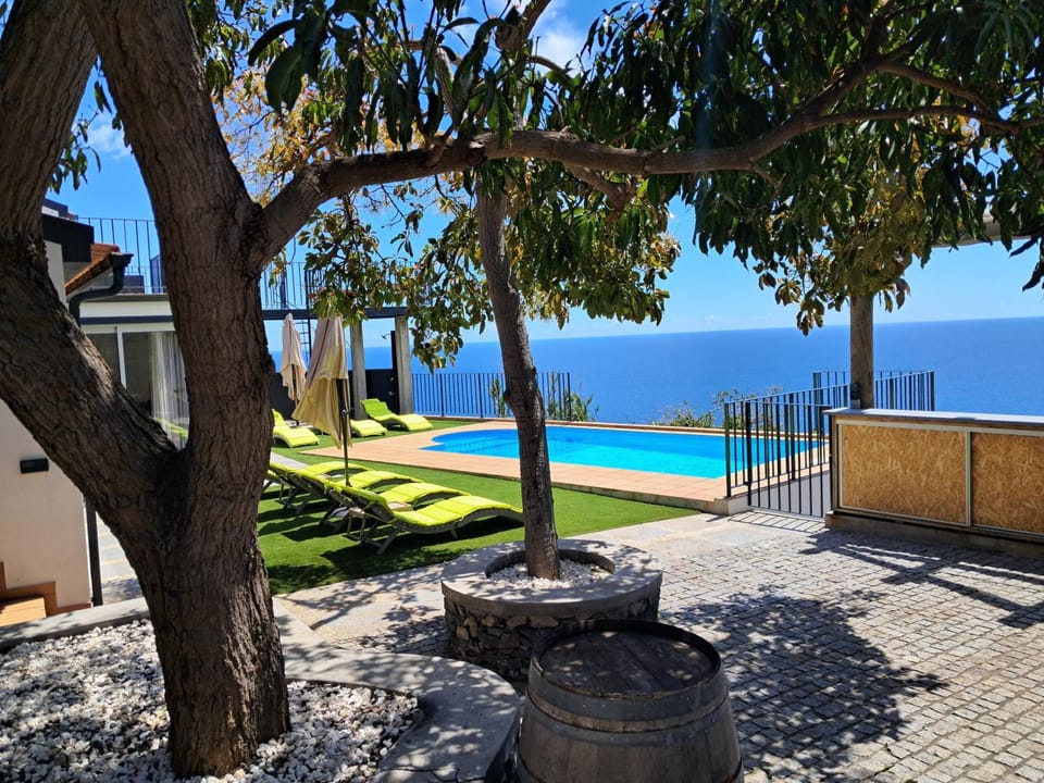 Patio, Natural landscape, Garden view, Pool view, Sea view, Swimming pool