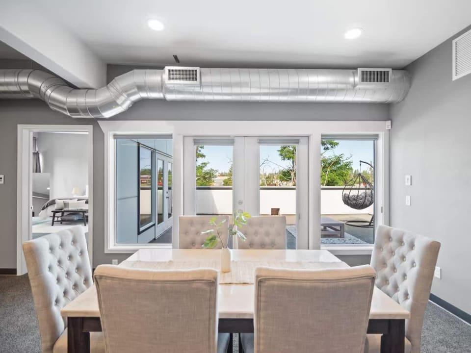 Dining area, air conditioner