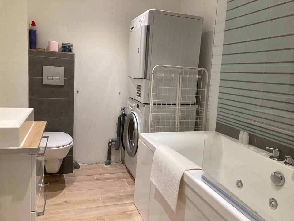 Toilet, Bathroom, washing machine, dryer