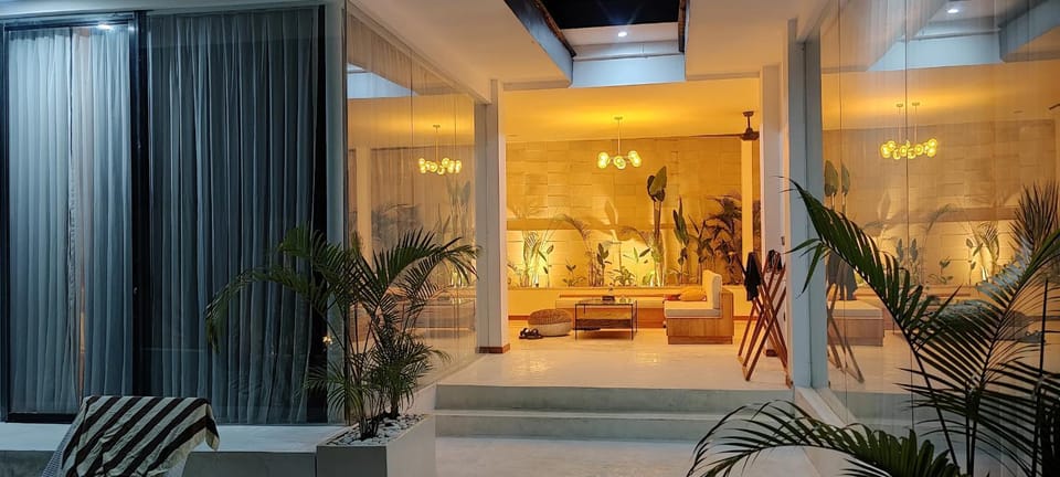 Property building, Night, Living room, Family