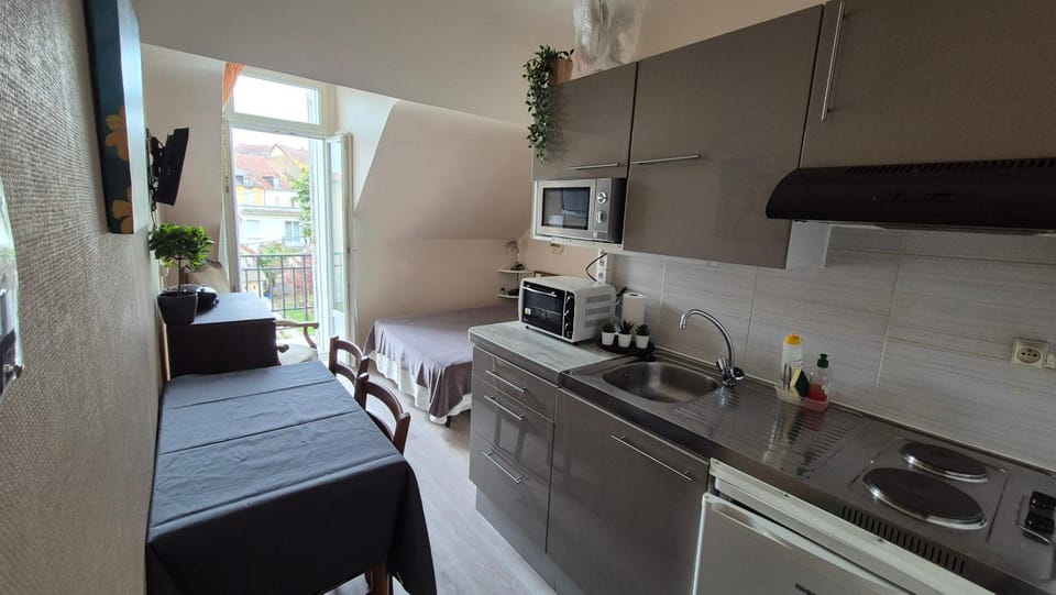 TV and multimedia, Coffee/tea facilities, Kitchen or kitchenette, Dining area, stove, toaster
