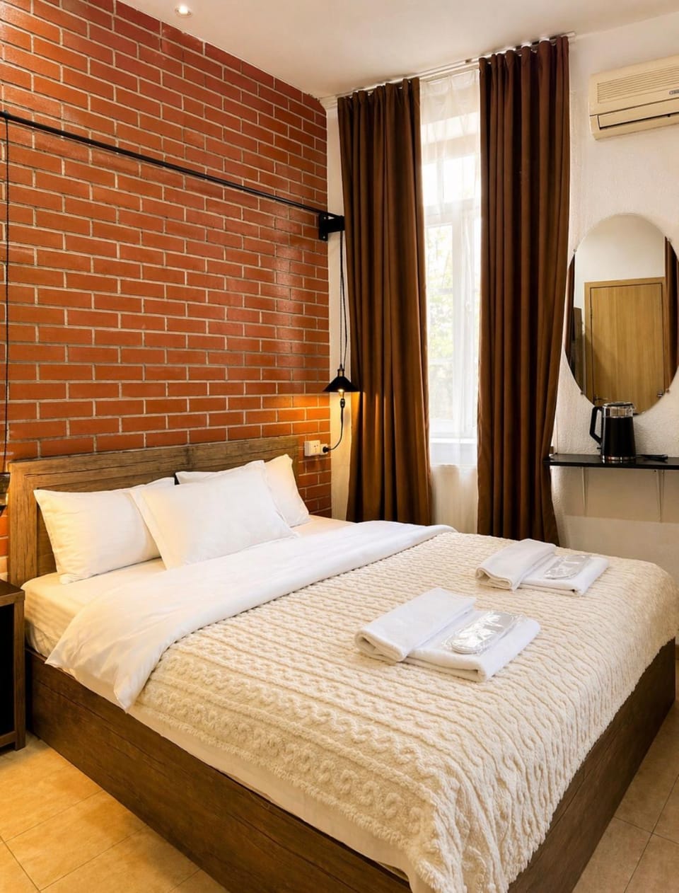 Bed, Bedroom, air conditioner
