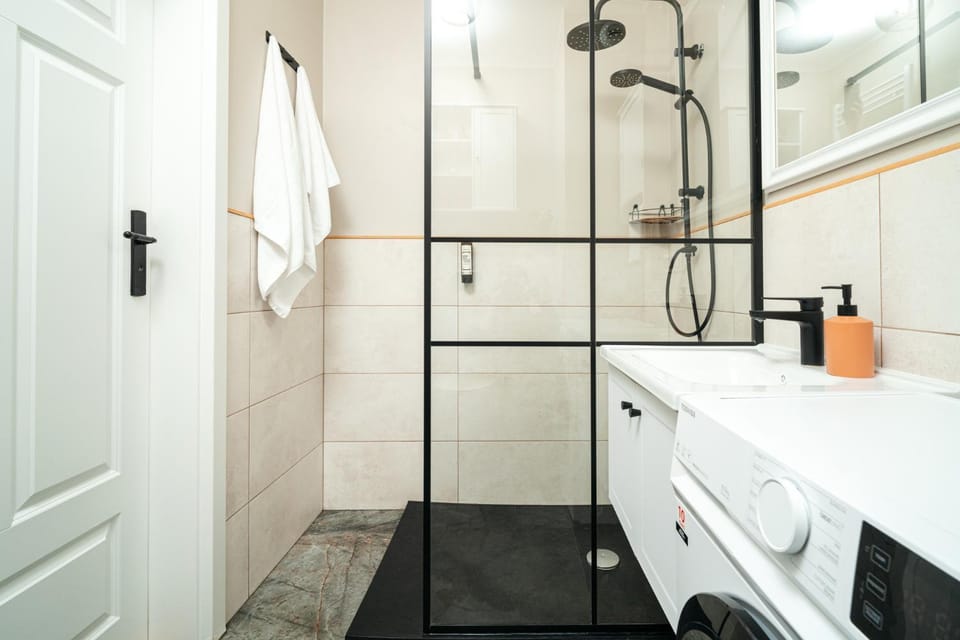 Shower, washing machine
