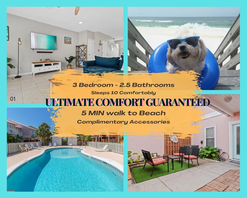 Across the Beach and sparkling Pool! 55 House in Miramar Beach