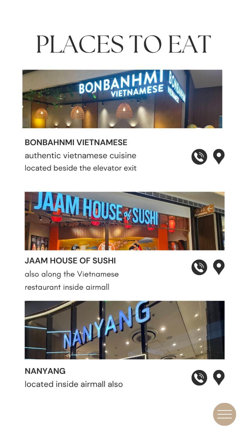 Restaurant/places to eat