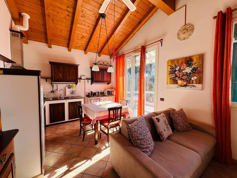 Kitchen or kitchenette, Living room, Dining area, stove