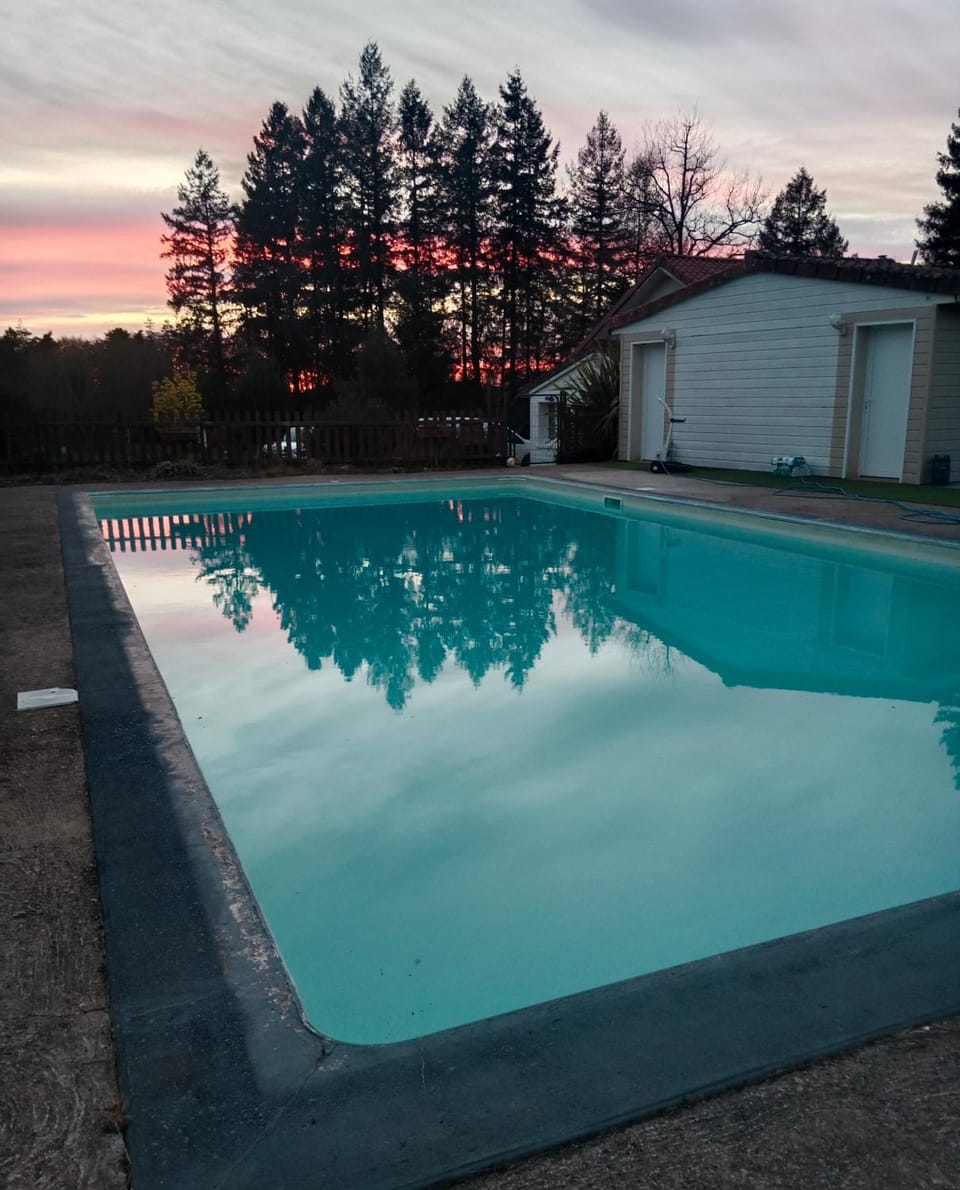 Swimming pool, Sunset