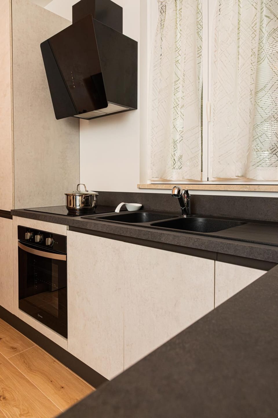 Kitchen or kitchenette, oven, stove, kitchen
