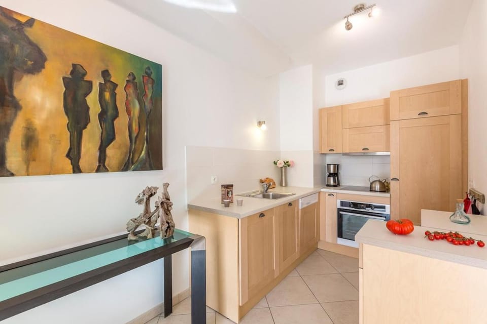 L agora Beautiful 3p Biot Seaview AC Parking Apartment in Villeneuve-Loubet