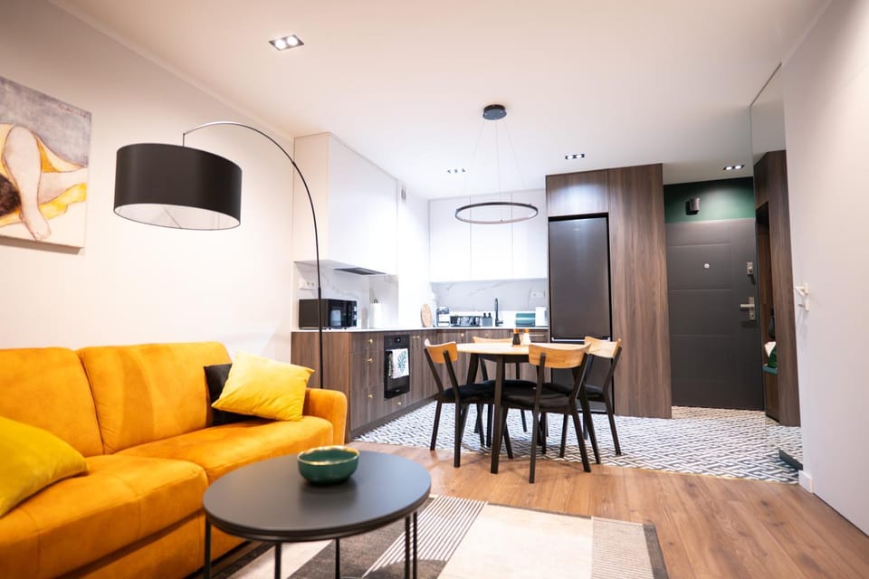 Kitchen or kitchenette, Living room, Dining area