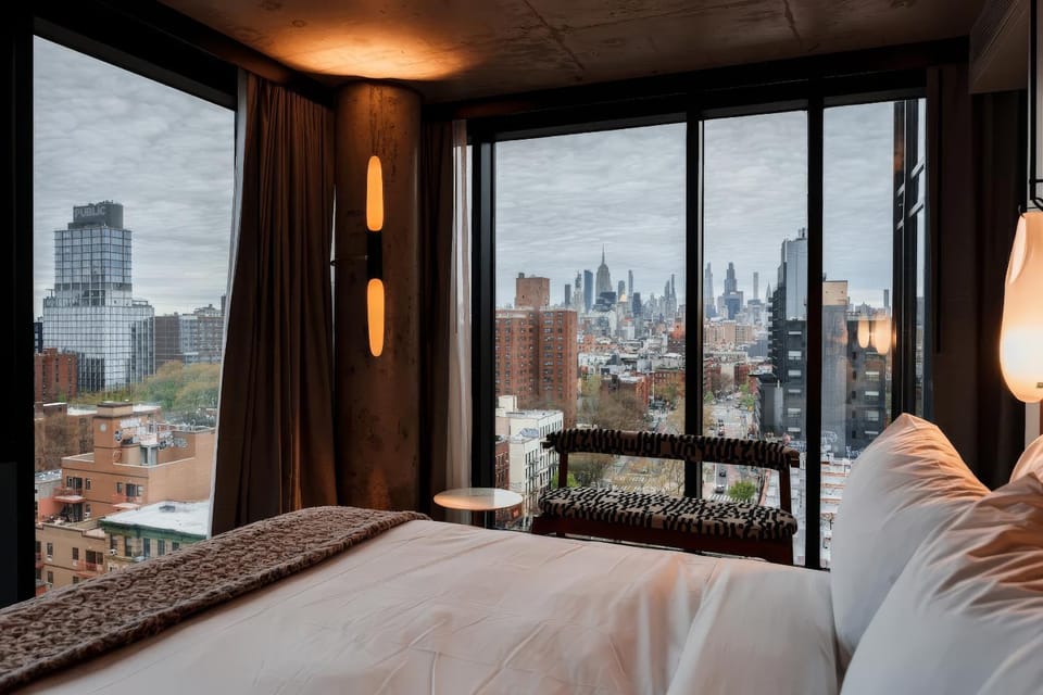 Bedroom, City view
