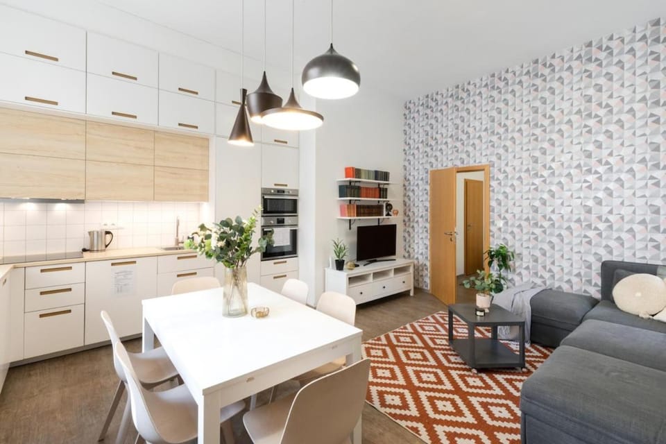 Central 2 Bedrooms Apartment with Living Room & Parking - Near Wenceslas Square & Main Train Station Apartment in Prague