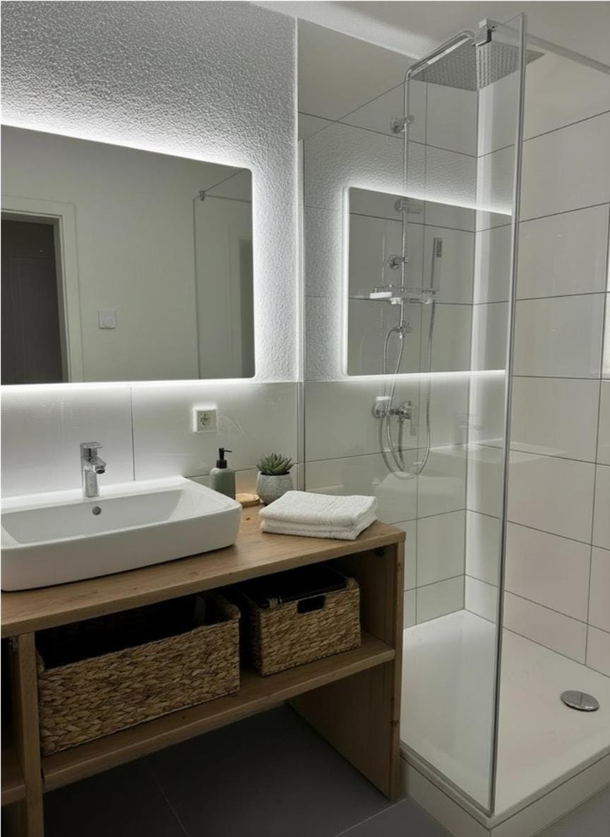 Shower, Bathroom, towels