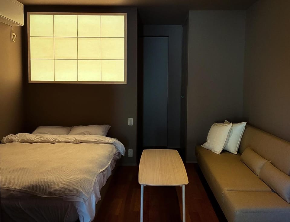 Bed, Living room, Bedroom