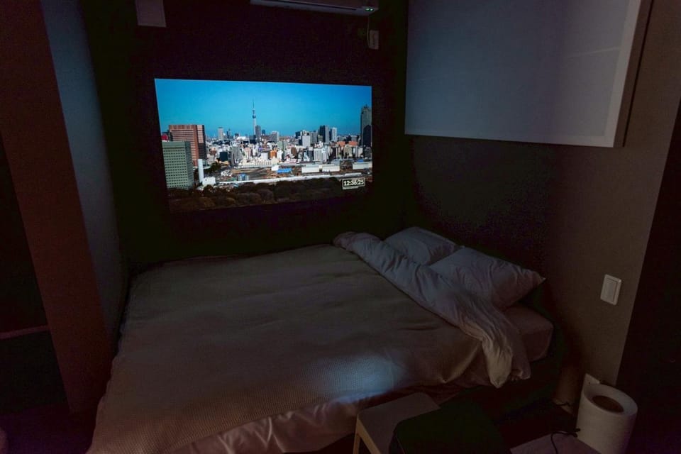 Bed, Living room, Bedroom