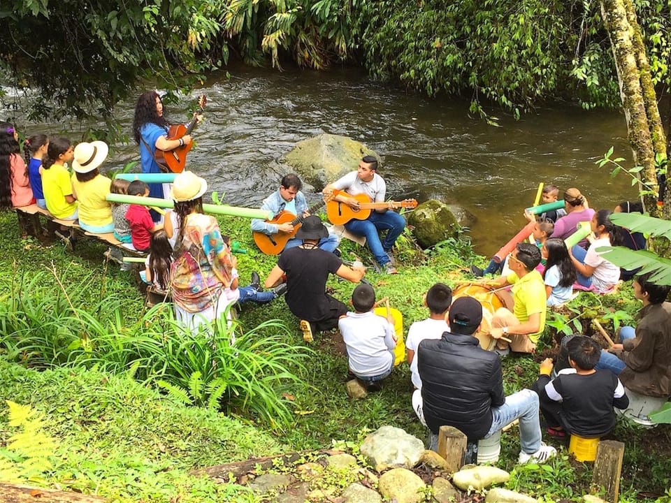 People, Natural landscape, River view, children
