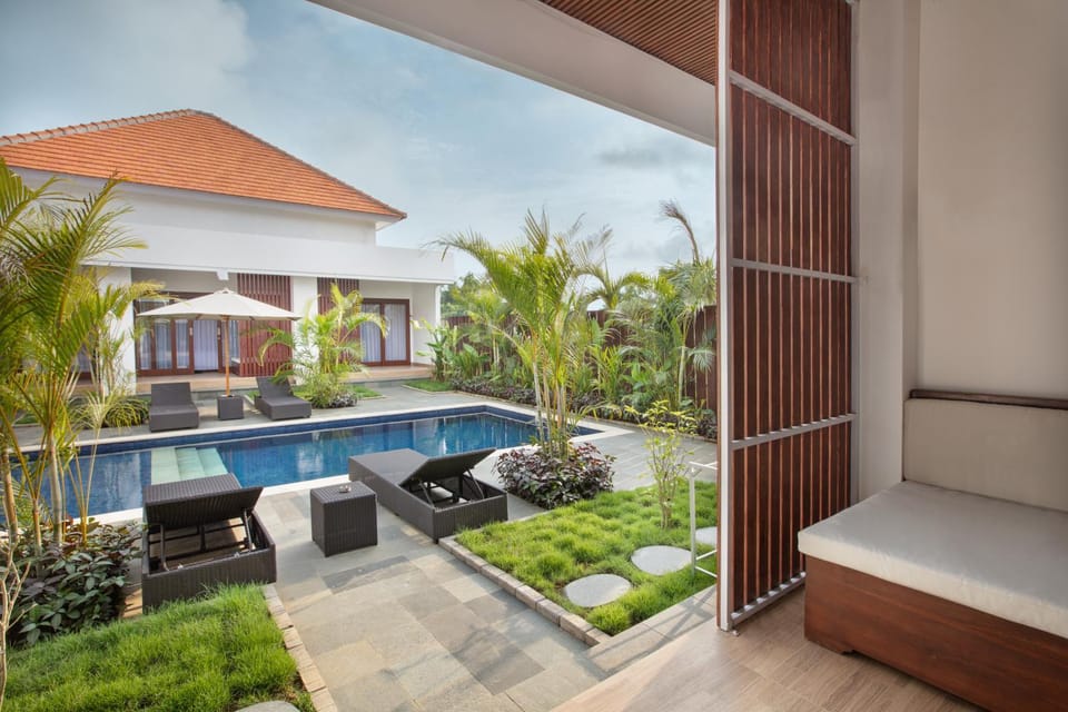 Pool view, sunbed