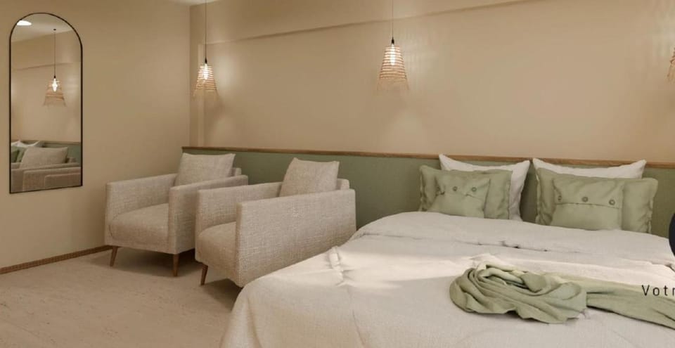 Bed, Living room, Photo of the whole room, Seating area, Bedroom
