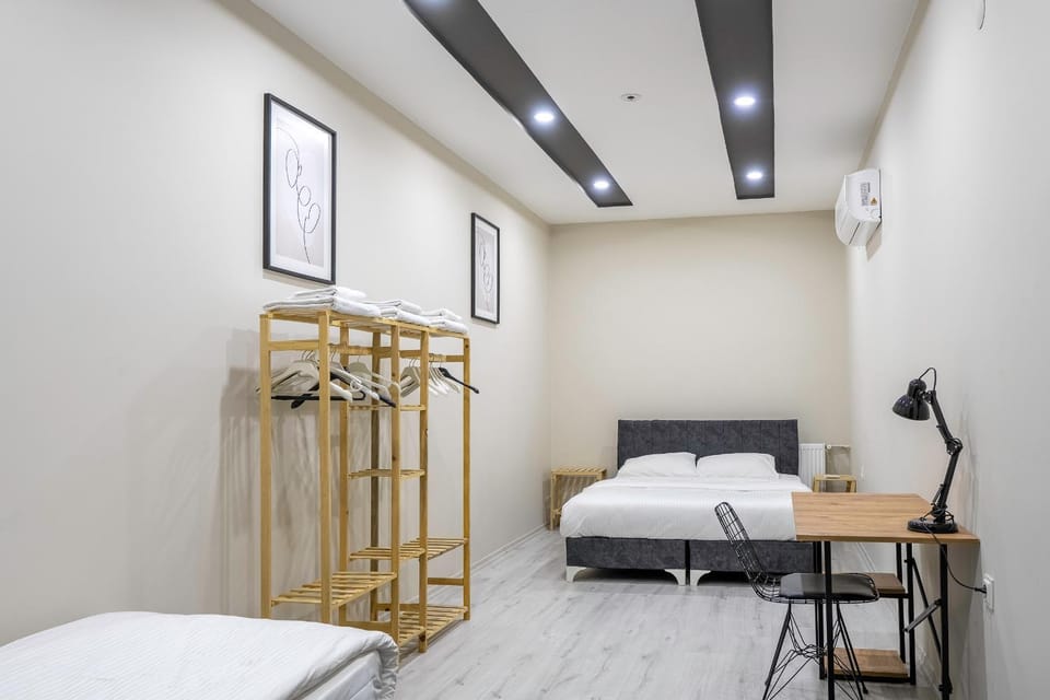 Bed, Photo of the whole room, Bedroom, wardrobe, air conditioner
