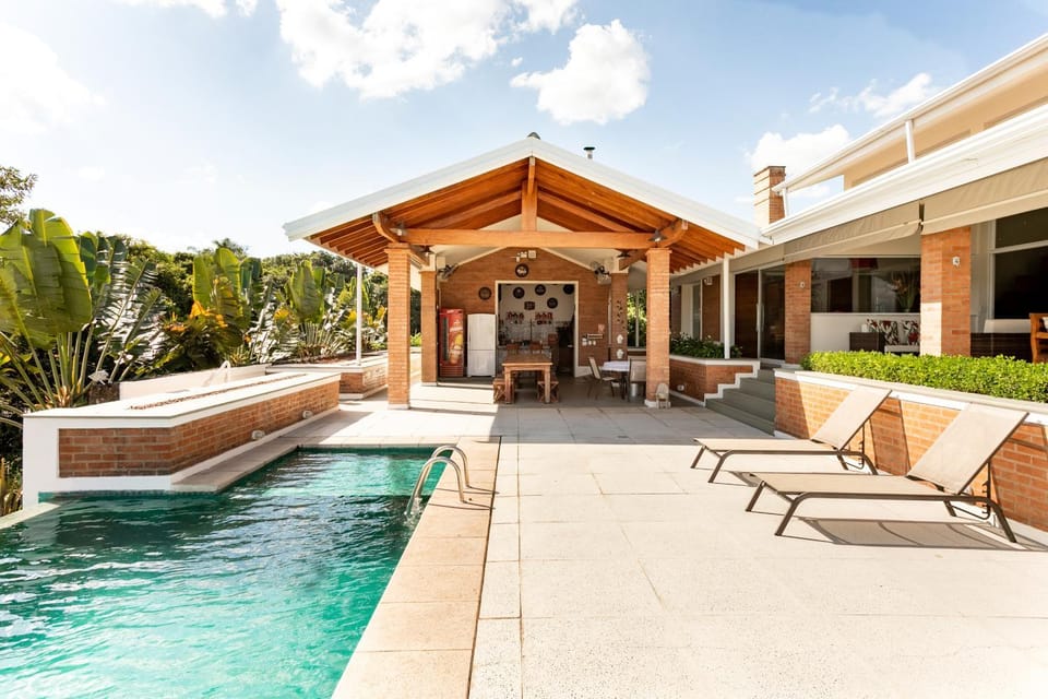 Patio, Natural landscape, Pool view, Swimming pool, sunbed